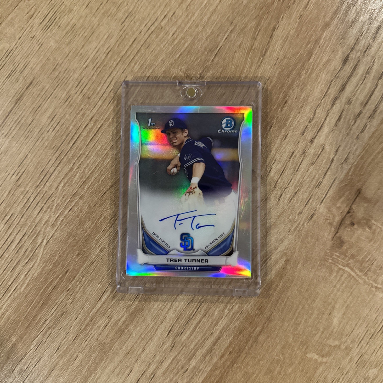 2014 Bowman Draft - Chrome Draft Pick Autographs Refractor Trea Turner #BCA-TT