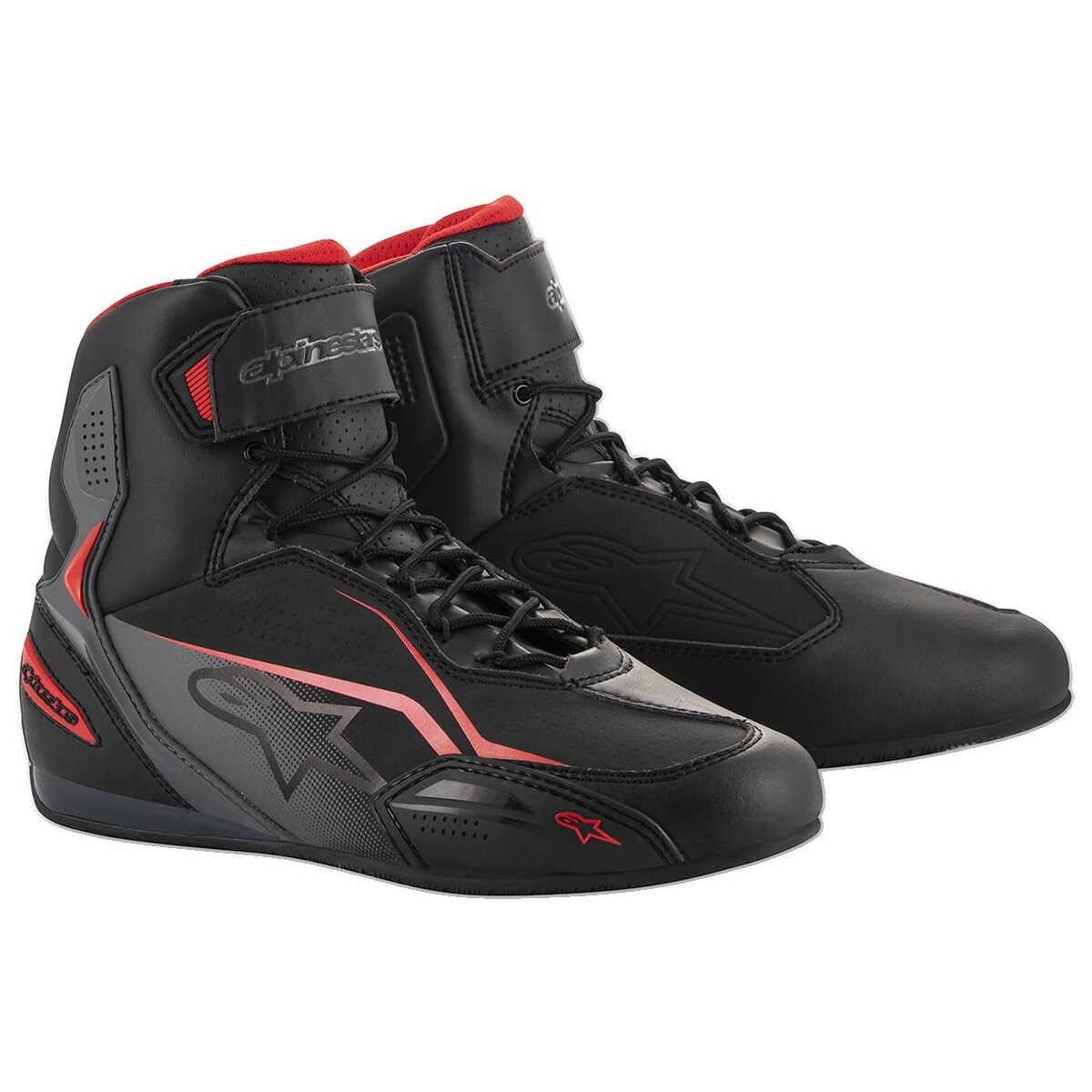 Alpinestars Black/Gray/Red Faster-3 Riding Shoe ( Mens Size 10 1/2 )