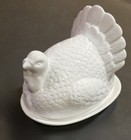 New White Turkey Ceramic Butter Dish For Thanksgiving