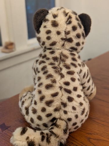 Build A Bear 12" Leopard Baby Cub Plush Cheetah Gold Eyes Sitting 2009 HTF - Picture 4 of 6