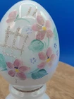 Fenton  iridescent Painted, Signed Egg
