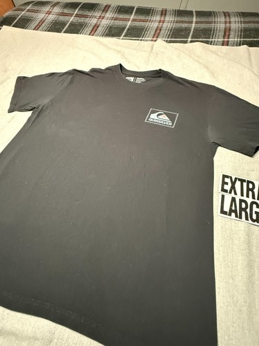 Quiksilver Men's BLACK T-Shirt Size XL - EXTRA LARGE - Regular Fit 2 Sided - Picture 5 of 18