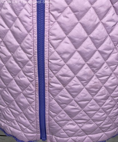 The North Face Quilted Girls Reversible Jacket Purple XL - Picture 6 of 6