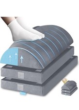 FootRest for under Desk at Work,  Accessories Foot Stool with 3 Adjustable black