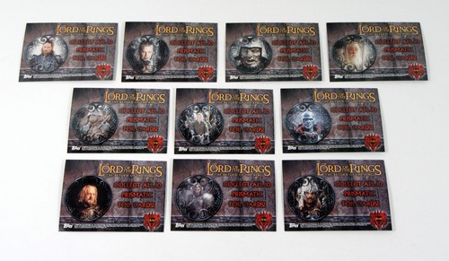 Juego de tarjetas promocionales 2003 Topps El Señor de los Anillos El Retorno del Rey (10) casi nuevo/como nuevo - Imagen 2 de 2