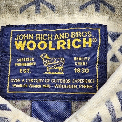 VINTAGE Woolrich Shirt Mens Extra Large Brown Button Up Tall Flannel Hunting - Picture 12 of 14