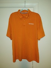 Whataburger Orange Striped Uniform Shirt Sleeve Polo Shirt Men's sz XL
