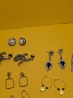 22 Pairs MCM Retro Vintage Fun Pierced Earrings Rhinestones Faux Pearls Beaded — photo 4