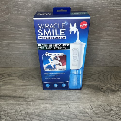 #ad #ad Ontel Miracle SMILE Water Flosser Cordless Rechargeable 4 Water Jets NWT $23.97