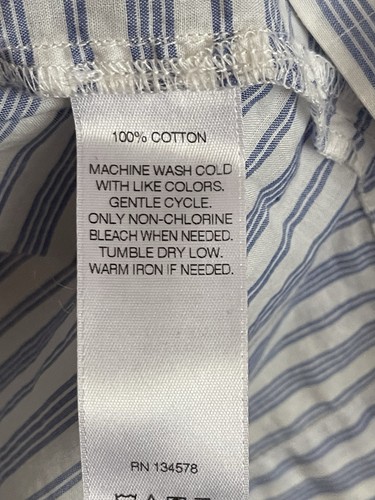 Vineyard Vines Girls Swim Tunic Cover Top Size S (7-8) Blue Stripe Embroidered - Picture 4 of 9