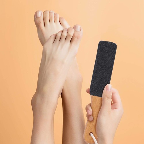2 Pieces Foot File Callus Remover Heel Grater Wooden Handle Scrubber... - Picture 7 of 7