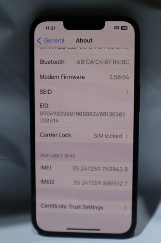 Apple iPhone 13 - 128GB - Blue  (T-Mobile) BH:100% SIM-LOCKED #19357R - Picture 3 of 9