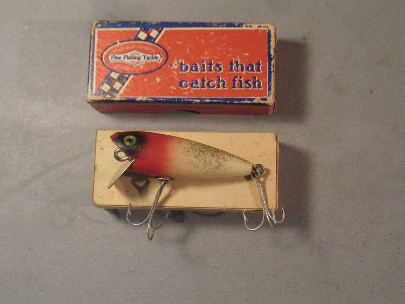 Vintage Shakespeare Glo-Lite Pup Fishing Lure with the Bait Box Plug No. 6554