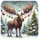 CHRISTMAS HOLIDAY MOOSE MOUSEPAD MOUSE PAD THICK 9" X 7"