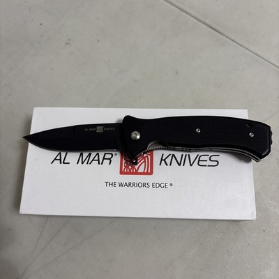 Al Mar SERE 3 AMK2216 Linerlock Folding Knife Black Handle Stainless Steel Blade