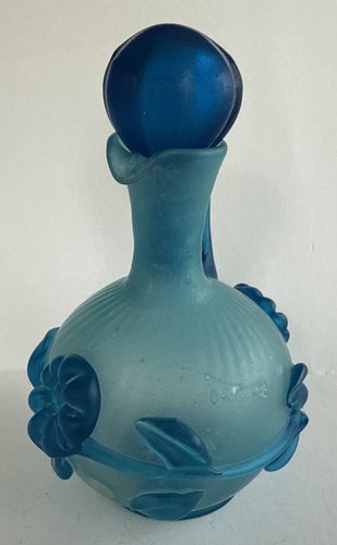 Stevens & Williams Victorian Art Glass Pitcher Applied Leaves Flowers Antique - Picture 3 of 13