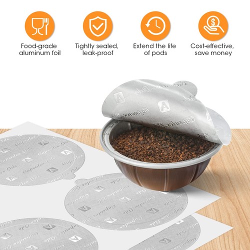 Aieve 120Pcs Aluminum Foil Seals Lid for Reusable 120 Count (Pack of 1)  - Picture 3 of 7
