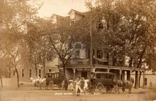 Falls City NE Nebraska Street View of Union House RPPC Photo Postcard COPY