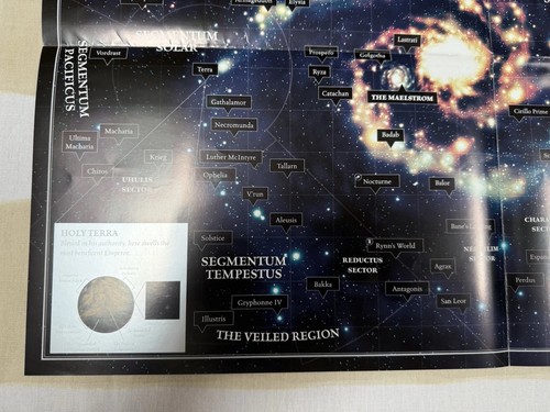 Rare Warhammer 40.000 WH40K A2 Poster Galaxy Map Imperious Dominatus Brandneu - Bild 5 von 5