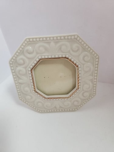 Vintage Lenox Beaded Picture Frames Ivory With Gold Trim Set Of 3 Small Frames - Picture 4 of 10