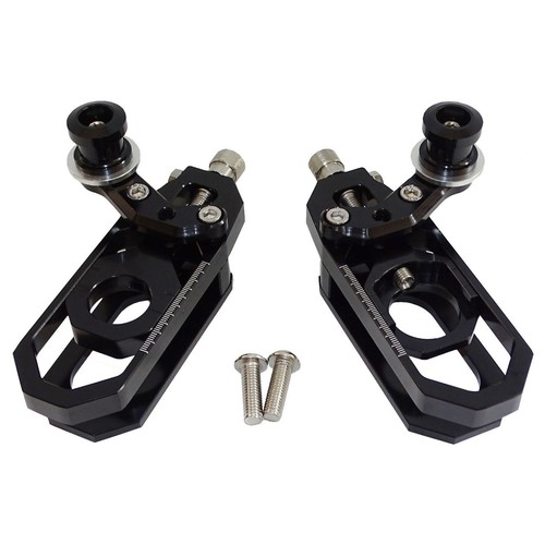Black CNC Rear Axle Chain Slider Adjusters Tensioner For YAMAHA YZF R6 2006-2016 - Picture 2 of 5