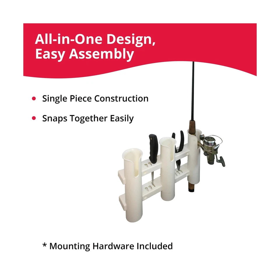 SeaSense 3-Rack Fishing Rod Holder for Your Boat, Pontoon, Garage – Conven - Image 2 of 4