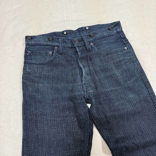 Syoaiya Pure Blue Japan W30 Sashiko Selvedge Denim Jeans Japan Inseam 25.9in - Picture 2 of 17