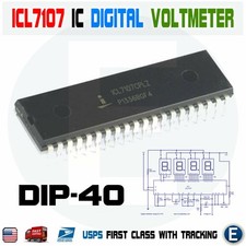 ICL7107CPLZ DIP-40 3 1/2 LED Display Digital Voltmeter A/D ICL7107 Converter