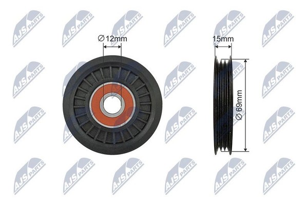 NTY Spannrolle, Keilrippenriemen RNK-NS-048 Passend FüR Nissan-image