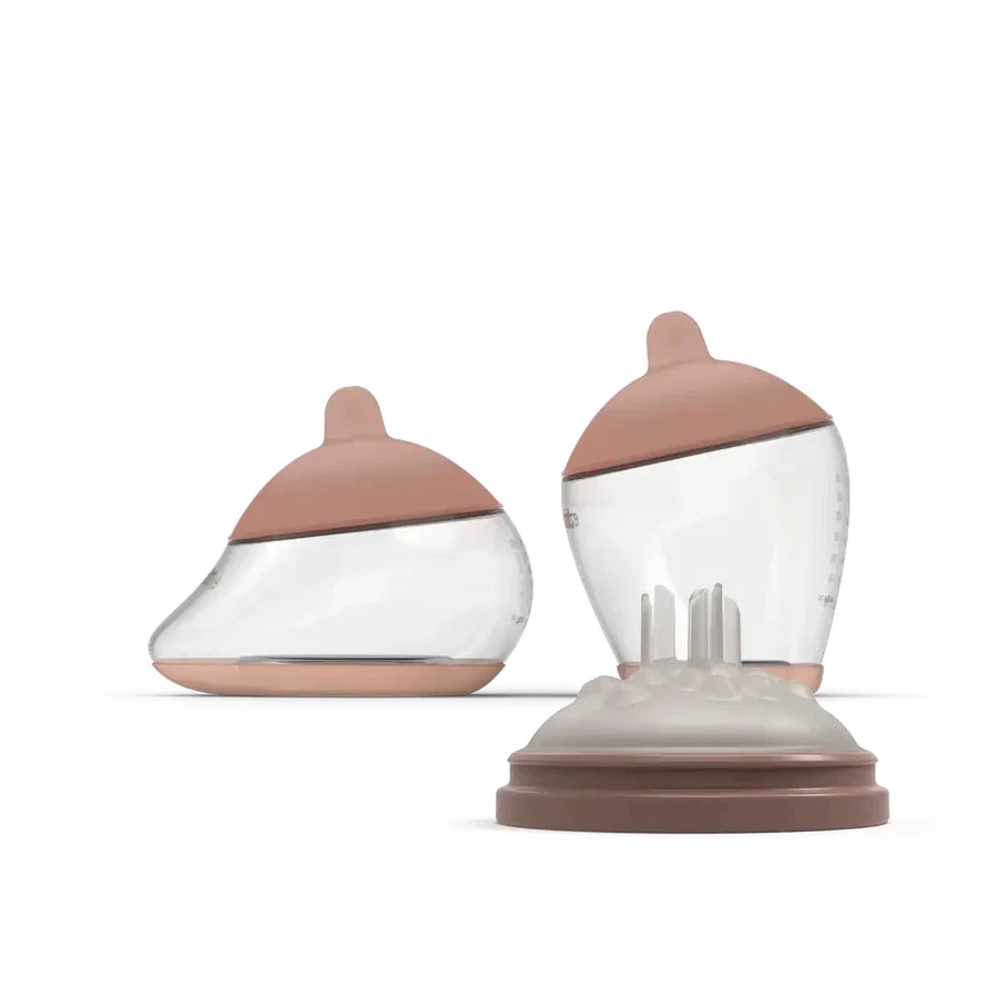 NEW Emulait Baby Bottle Starter Kit Includes 2 Bottles 2 Nipples 2 Caps 2 Lids 2 - Image 2 of 4