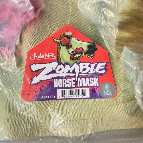 NEW Archie McPhee Zombie Horse Mask - Halloween Dress up Adult Mask - Picture 3 of 3