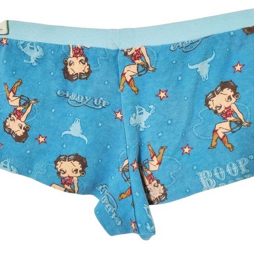 Vintage 06 Betty Boop Sleepwear PJ Top Set Size S Midnight Rodeo Giddy Up Womens - Picture 11 of 17