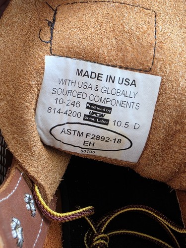 Thorogood American Heritage 6" Tobacco Moc Toe Para hombres 10.5 D Totalmente Nuevo - Imagen 9 de 11