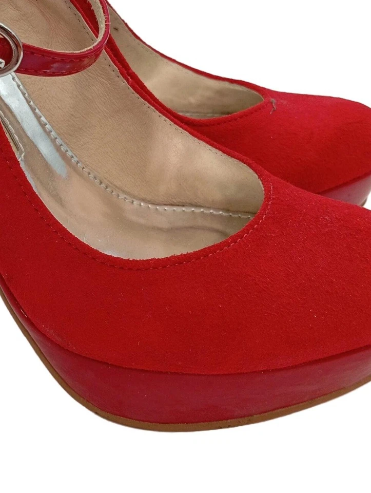 BUFFALO LONDON Zapato Tacón Mujeres Tacones Talla EU 36 rojo-rosa look casual - Imagen 3 de 4