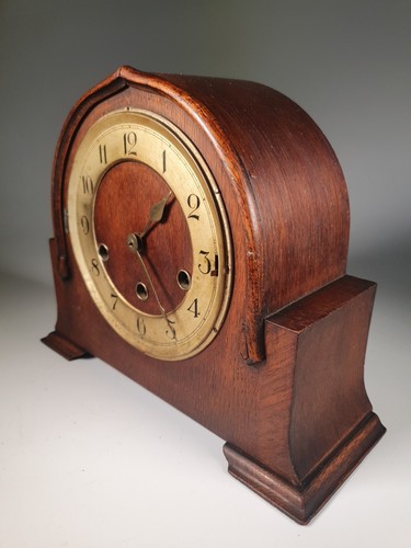 Haller Tempora Bell Movement Vintage Mantel Clock For Restoration Repair Parts - Picture 9 of 24