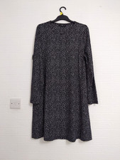 F&F Black and White Soft Jersey Dress Size 18 / 46