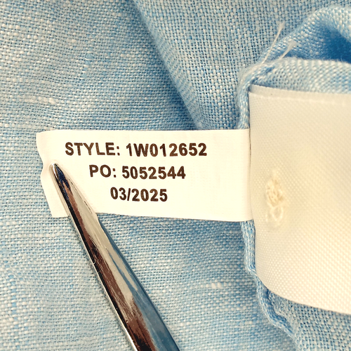Vineyard Vines Linen Shirt Mens Large Blue Lightweight Button Down Short Sleeve - Picture 9 of 10