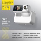 2 Mini Caméra Corps 7K avec Étui de Charge Portable et Support pour App Wifi