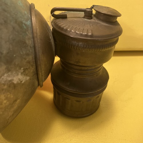 Vintage Brass Carbide Miner Lamp Guys Dropper Universal Co Springfield IL USA - Picture 4 of 9