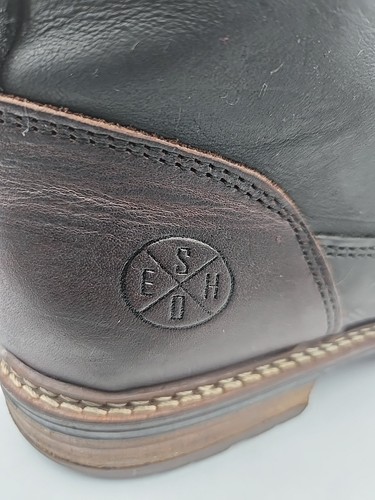 Bull Boxer Warrynt Cap-Toe Boots Men’s US 10 Black Leather Chukka Boots Handmade - Picture 9 of 14