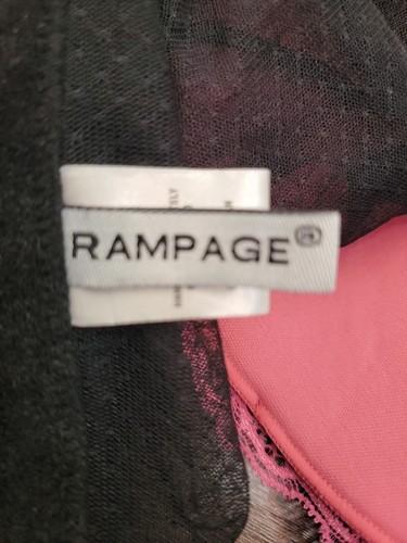 Rampage Lace Overlaid Corset Top SZ 34C Goth Ravewear Sheer Romantic Fairy Y2K - Picture 7 of 9