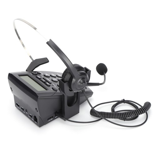 HT800 Call Center Wired Telephone With Omnidirectional Mic Headset Suitable Fit - Bild 4 von 22