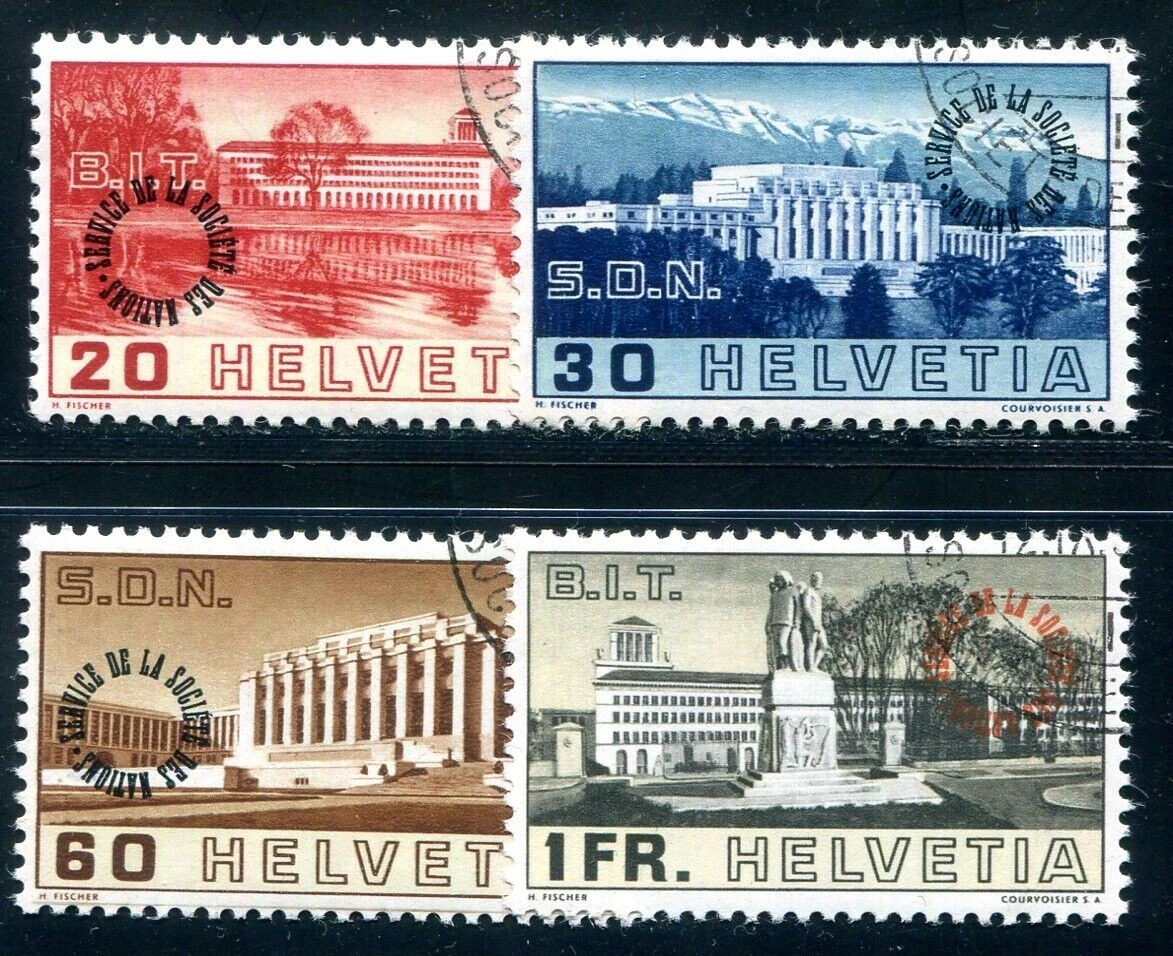 SCHWEIZ SDN 1938 61-64 gestempelt sehr schöner SATZ (F5673