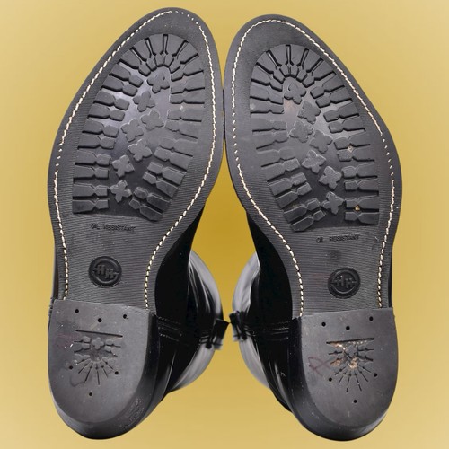 Stivali cowboy western da lavoro Double H 4620 pelle nera made in USA uomo taglia 10,5 B - Foto 5 di 10