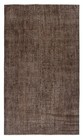 5x8.5 Ft Brown Overdyed Vintage Rug for Modern Interiors. Handknotted in Turkey