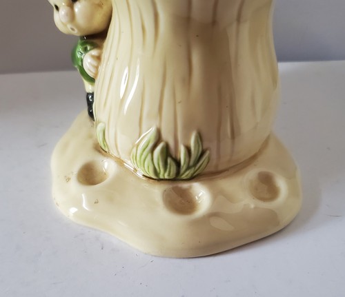 Vintage Kitsch Ceramic Toodstool And Gnome Toothbrush/Pen Holder - Picture 4 of 5