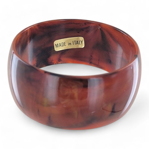Made in Italy braun schwarz breit marmoriert Armreif Armband Damen Standardgröße