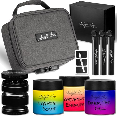 Smell Proof Bag – Smell Proof Box Stash Box Gift Set with 3 Smell Proof Containe