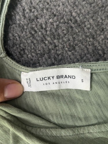 Lucky Brand Tanktop Damen Gr. Small salbeigrün V-Ausschnitt verstellbar Pullover - Bild 3 von 7