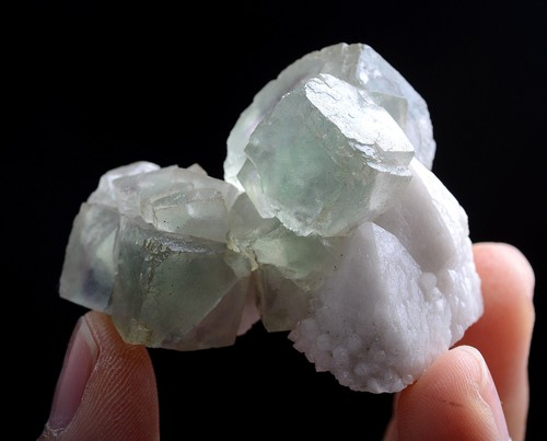 40g Natural Cube Green Fluorite & Quartz Mineral Specimen/Inner Mongolia China